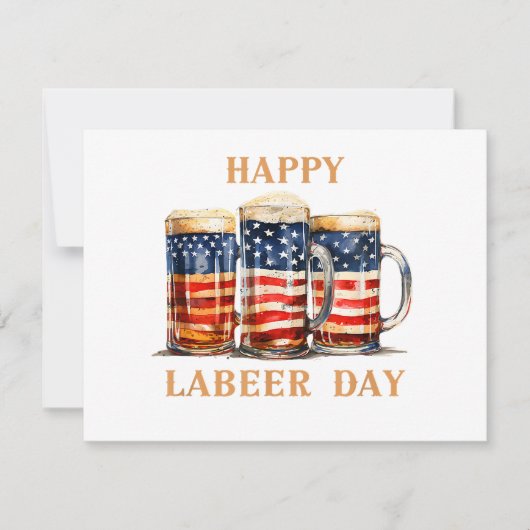 American Flag Beer Happy Laber Day Funny Labor Day (Voorkant)