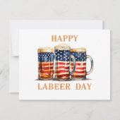 American Flag Beer Happy Laber Day Funny Labor Day (Achterkant)