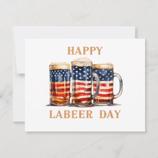 American Flag Beer Happy Laber Day Funny Labor Day (Achterkant)