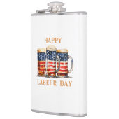 American Flag Beer Happy Laber Day Funny Labor Day Heupfles (Links)