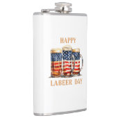 American Flag Beer Happy Laber Day Funny Labor Day Heupfles (Rechts)