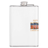 American Flag Beer Happy Laber Day Funny Labor Day Heupfles (Achterkant)