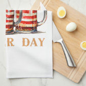 American Flag Beer Happy Laber Day Funny Labor Day Theedoek (Quarter Fold)