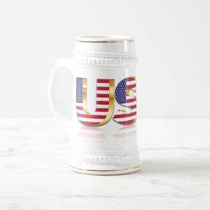 American Flag Beer Stein USA Patriotic Bierpul