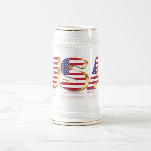 American Flag Beer Stein USA Patriotic Bierpul (Center)