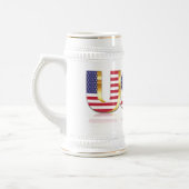 American Flag Beer Stein USA Patriotic Bierpul (Links)