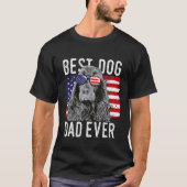 American Flag Best Dog Dad Ever Field Spaniels Usa T-shirt (Voorkant)