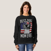 American Flag Best Dog Mom Ever Treeing Walker Coo Trui (Voorkant volledig)