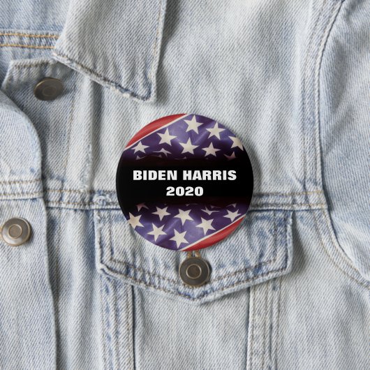 American Flag BIDEN HARRIS 2020 Campaign Ronde Button 7,6 Cm (In situ)
