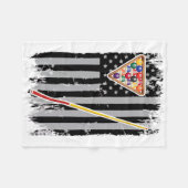 American Flag Biljart Pool Player Fleece Deken (Voorkant (Horizontaal))