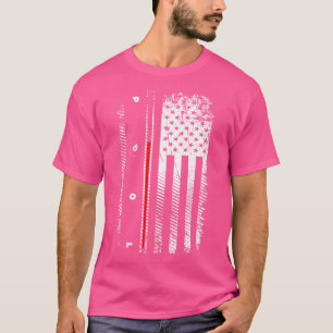 American Flag Biljart Pool Speler Kleding Billia T-shirt