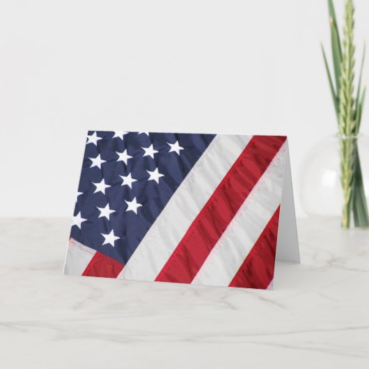 American Flag Blank Wenskaart Bedankkaart (Voorkant)