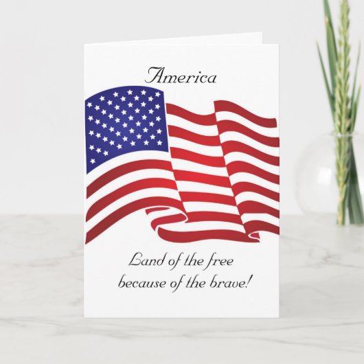 American Flag Blank Wenskaart Kaart (Voorkant)