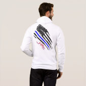 American Flag Blue Line Hoodie (Achterkant volledig)