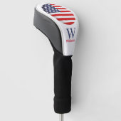 AMERICAN FLAG Blue Monogram Golf Head Hoesje Golfheadcover (Schuin)