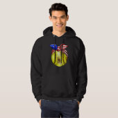 American Flag Bnadana Baseball Red White Blue 4th  Hoodie (Voorkant volledig)