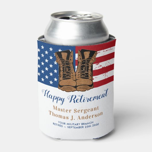 American Flag Boots Party of Militaire Pensioen Le Blikjeskoeler (Blikje Voorkant)