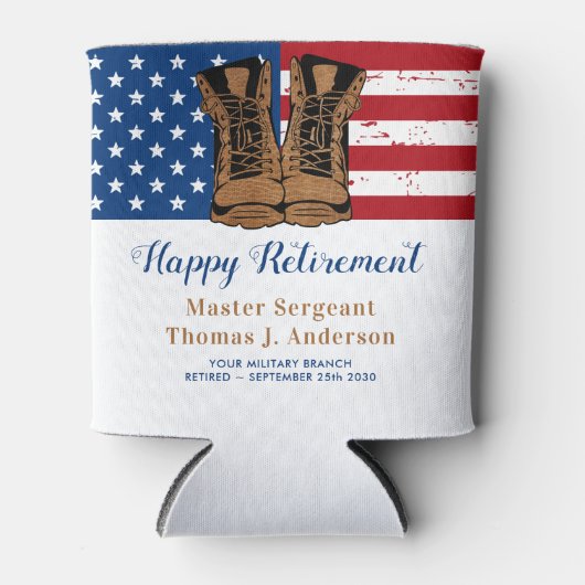 American Flag Boots Party of Militaire Pensioen Le Blikjeskoeler (Voorkant)