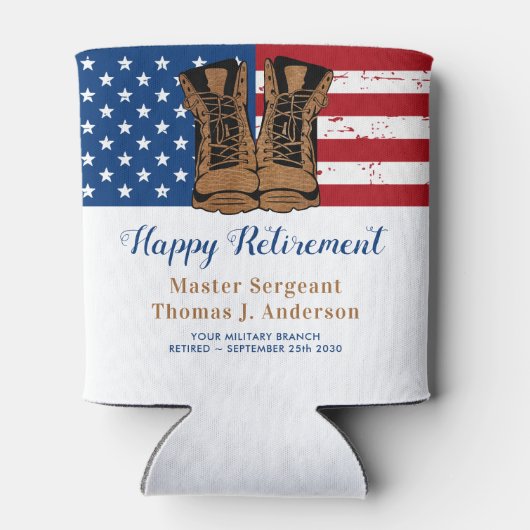 American Flag Boots Party of Militaire Pensioen Le Blikjeskoeler (Achterkant)