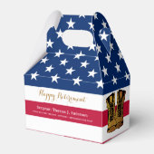 American Flag Boots Retirement Party Bedankdoosjes (Voorkant Zijde)