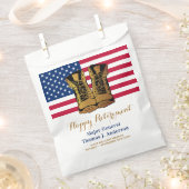 American Flag Boots Retirement Party Bedankzakje (Geknipt)