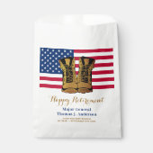 American Flag Boots Retirement Party Bedankzakje (Voorkant)