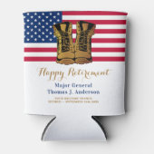 American Flag Boots Retirement Party Blikjeskoeler (Voorkant)