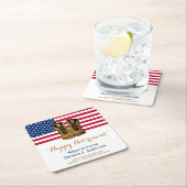 American Flag Boots Retirement Party Kartonnen Onderzetters (Insitu)