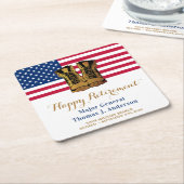 American Flag Boots Retirement Party Kartonnen Onderzetters (Schuin)