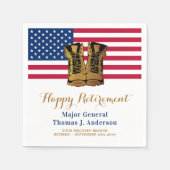 American Flag Boots Retirement Party Servet (Voorkant)