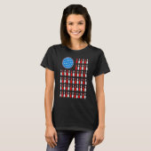 American Flag Bowling Funny Bowler Team T-shirt (Voorkant volledig)