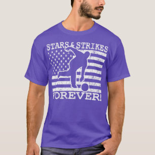 American Flag Bowling USA Patriottische Bowler Ste T-shirt