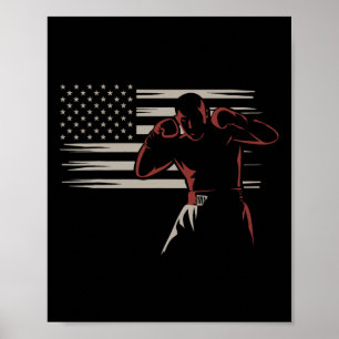 American Flag Boxer  stijl Boksen liefhebbers Poster