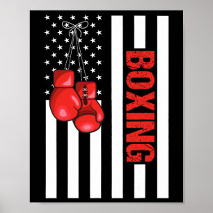 American Flag Boxing Patriottisch Boksen 1 Poster