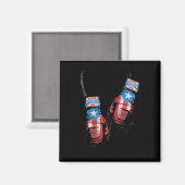 American Flag Boxing USA Handschoenen Gym Boxer Fi Magneet (Voorkant / Achterkant)