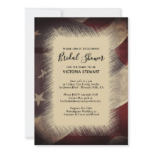 American Flag Bridal Shower Uitnodiging