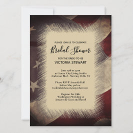 American Flag Bridal Shower Uitnodiging