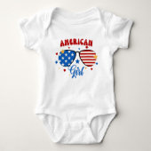 American Flag Bril voor Independence 4th van juli Romper (Voorkant)