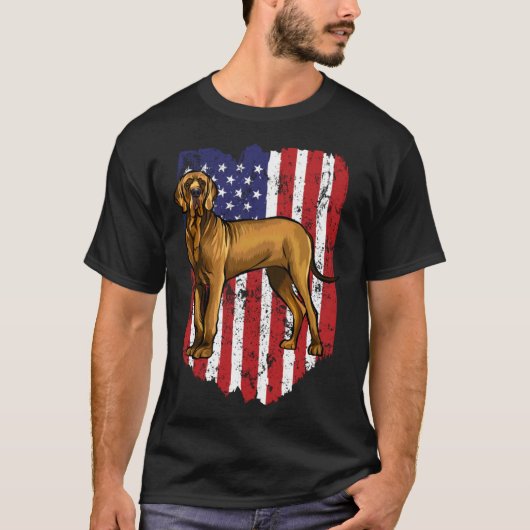 American Flag Brown Great Dane 4th Of July USA T-shirt (Voorkant)