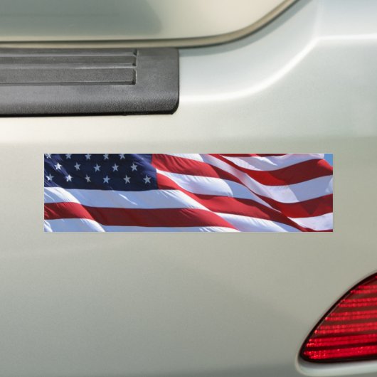 AMERICAN FLAG BUMPERSTICKER (Op auto)