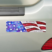AMERICAN FLAG BUMPERSTICKER (Op auto)