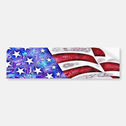 AMERICAN FLAG BUMPERSTICKER (Voorkant)