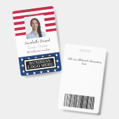 American Flag Business Security Medewerker Badge (Voor- en achterkant)