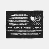 American Flag Candlepin Bowling - Candlepi Fleece Deken (Voorkant (Horizontaal))