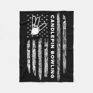 American Flag Candlepin Bowling -  Candlepi Fleece Deken