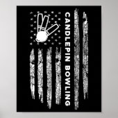 American Flag Candlepin Bowling -  Candlepi Poster (Voorkant)
