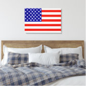 AMERICAN FLAG CANVAS AFDRUK (Insitu (Slaapkamer))