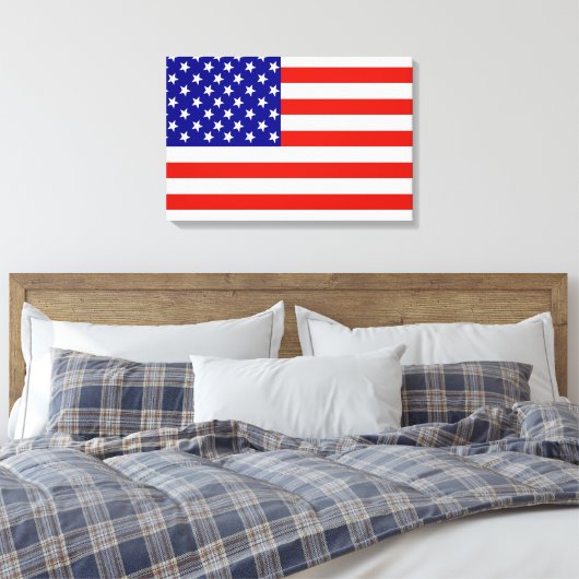 AMERICAN FLAG CANVAS AFDRUK (Insitu (Slaapkamer))