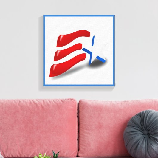 AMERICAN FLAG CANVAS AFDRUK (Insitu (Woonkamer))