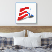 AMERICAN FLAG CANVAS AFDRUK (Insitu (Slaapkamer))